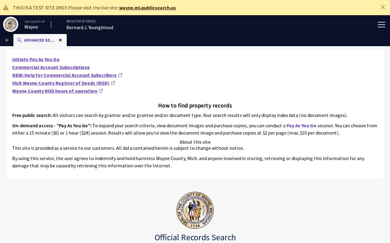 Lincoln Park residents directory deed search on Wayne County Cloud Search